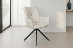 byLIVING Esszimmerstuhl »HAMILTON« (Set) 2 Stk.Webstoff, bis 110 kg, 360° drehbar, Schaumstoff, 4er Kreuzgestell