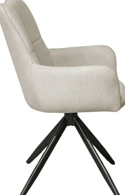 byLIVING Esszimmerstuhl »HAMILTON« (Set) 2 Stk.Webstoff, bis 110 kg, 360° drehbar, Schaumstoff, 4er Kreuzgestell