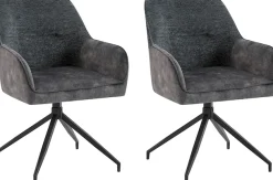 byLIVING Esszimmerstuhl »Jacky 2er-Set« (Set) 2 Stk.drehbarer Stuhl mit Taschenfederkern und moderner Stoffkombination