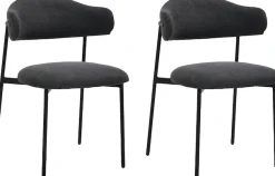 byLIVING Esszimmerstuhl »Jersey (2er-Set)« (Set) Gestell Metall schwarz, Küchenstuhl, Webstoffbezug, diverse Farben