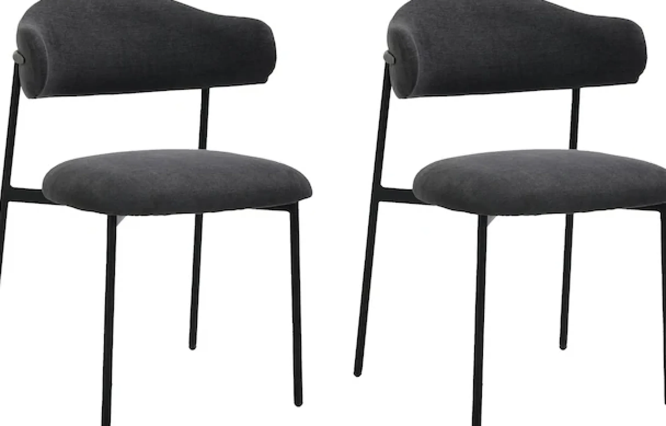 byLIVING Esszimmerstuhl »Jersey (2er-Set)« (Set) Gestell Metall schwarz, Küchenstuhl, Webstoffbezug, diverse Farben