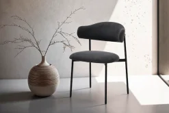 byLIVING Esszimmerstuhl »Jersey (2er-Set)« (Set) Gestell Metall schwarz, Küchenstuhl, Webstoffbezug, diverse Farben