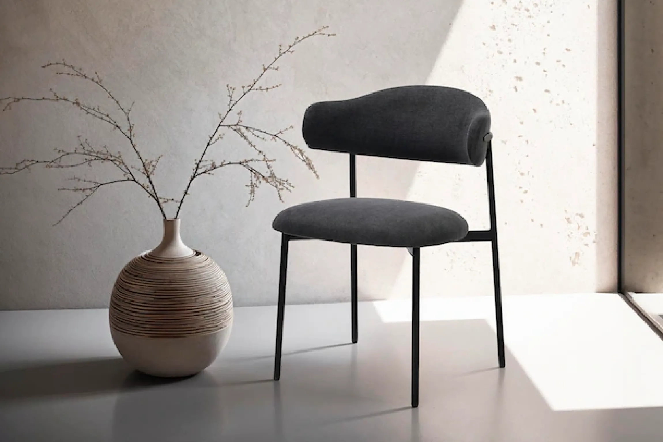 byLIVING Esszimmerstuhl »Jersey (2er-Set)« (Set) Gestell Metall schwarz, Küchenstuhl, Webstoffbezug, diverse Farben