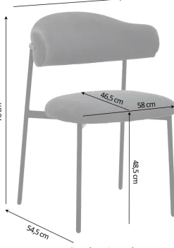 byLIVING Esszimmerstuhl »Jersey (2er-Set)« (Set) Gestell Metall schwarz, Küchenstuhl, Webstoffbezug, diverse Farben