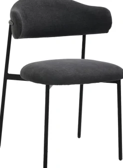 byLIVING Esszimmerstuhl »Jersey (2er-Set)« (Set) Gestell Metall schwarz, Küchenstuhl, Webstoffbezug, diverse Farben