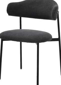 byLIVING Esszimmerstuhl »Jersey (2er-Set)« (Set) Gestell Metall schwarz, Küchenstuhl, Webstoffbezug, diverse Farben