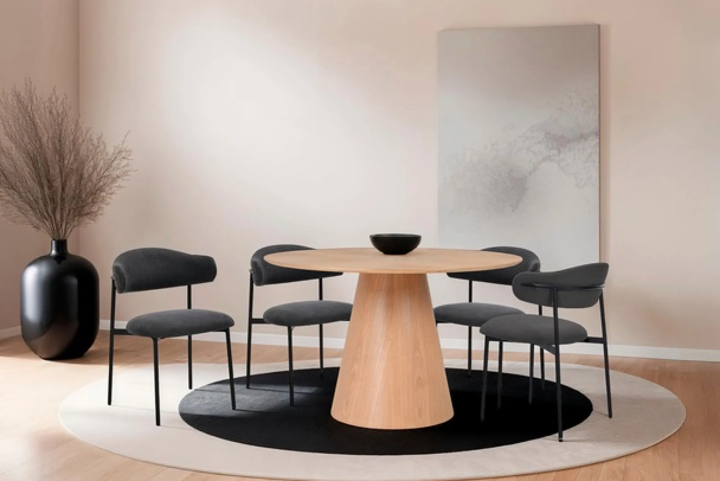 byLIVING Esszimmerstuhl »Jersey (2er-Set)« (Set) Gestell Metall schwarz, Küchenstuhl, Webstoffbezug, diverse Farben