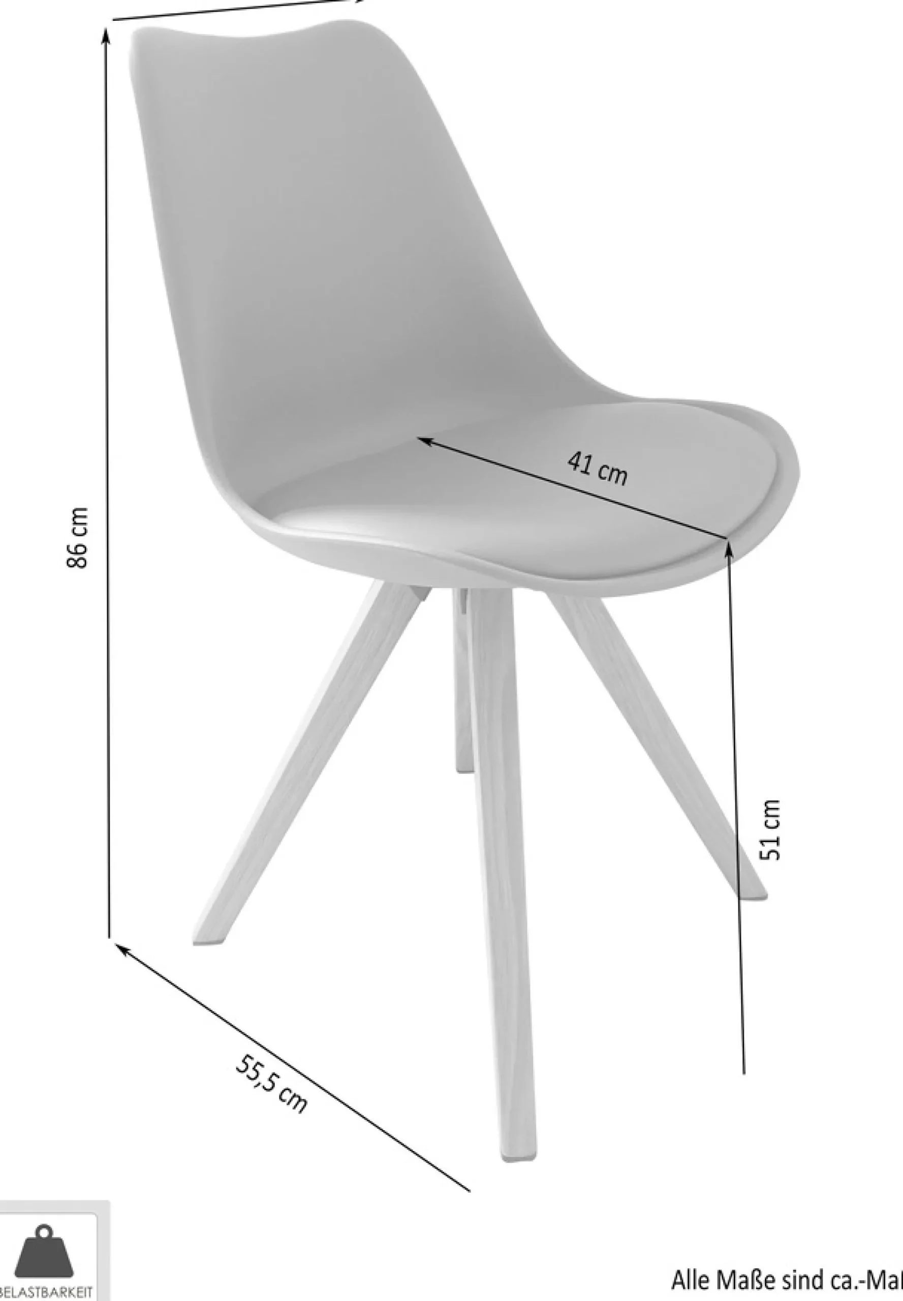 byLIVING Esszimmerstuhl »Kira« () 2 Stk.Sitzschale mit Sitzkissen, in verschiedenen Farben