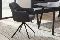 byLIVING Esszimmerstuhl »MONTREAL« (Set) 2 Stk.Microfaser, bis 110 kg, 360° drehbar, Schaumstoff, Ziernaht Rücken