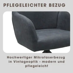 byLIVING Esszimmerstuhl »MONTREAL« (Set) 2 Stk.Microfaser, bis 110 kg, 360° drehbar, Schaumstoff, Ziernaht Rücken
