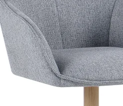 byLIVING Esszimmerstuhl »OTTAWA« (Set) 2 Stk.Webstoff, 110 kg, 360° drehbar, umlaufendem Keder, Zierknopf im Rücken