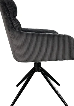 byLIVING Esszimmerstuhl »Pura« (Set) 2 Stk.Sitzschale 360°drehbar, Metall schwarz, Armlehnstuhl, diverse Farben