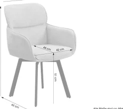 byLIVING Esszimmerstuhl »Rico« (Set) 2 Stk.360 Grad drehbar in verschiedenen Farben erhältlich