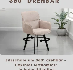 byLIVING Esszimmerstuhl »Rico« (Set) 2 Stk.360 Grad drehbar in verschiedenen Farben erhältlich