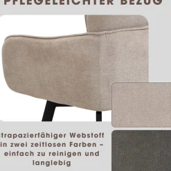 byLIVING Esszimmerstuhl »Rico« (Set) 2 Stk.360 Grad drehbar in verschiedenen Farben erhältlich