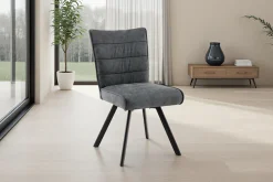 byLIVING Esszimmerstuhl »ROBBIE« (Set) 2 Stk.Microfaser, 360° drehbar, Taschenfederkern,Steppung Rücken, Keder