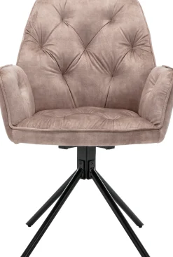 byLIVING Esszimmerstuhl »Sarina« () 2er-Set, hochwertiger Vintage-Samt Bezug mit Steppung, 360Grad drehbar