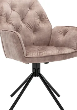 byLIVING Esszimmerstuhl »Sarina« () 2er-Set, hochwertiger Vintage-Samt Bezug mit Steppung, 360Grad drehbar