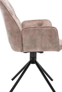 byLIVING Esszimmerstuhl »Sarina« () 2er-Set, hochwertiger Vintage-Samt Bezug mit Steppung, 360Grad drehbar