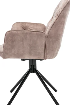 byLIVING Esszimmerstuhl »Sarina« () 2er-Set, hochwertiger Vintage-Samt Bezug mit Steppung, 360Grad drehbar