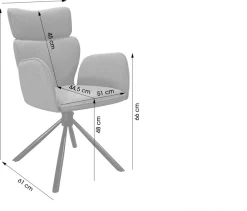 byLIVING Esszimmerstuhl »SEATTLE« (Set) 2 Stk.Webstoff in anthrazit, bis 110 kg, 360° drehbar, Schaumstoff