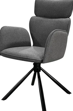 byLIVING Esszimmerstuhl »SEATTLE« (Set) 2 Stk.Webstoff in anthrazit, bis 110 kg, 360° drehbar, Schaumstoff