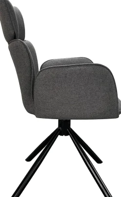 byLIVING Esszimmerstuhl »SEATTLE« (Set) 2 Stk.Webstoff in anthrazit, bis 110 kg, 360° drehbar, Schaumstoff