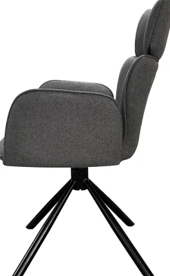 byLIVING Esszimmerstuhl »SEATTLE« (Set) 2 Stk.Webstoff in anthrazit, bis 110 kg, 360° drehbar, Schaumstoff