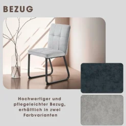 byLIVING Esszimmerstuhl »Talea« (Set) 2 Stk.Nosagfederung im Sitz, Cord Stoff
