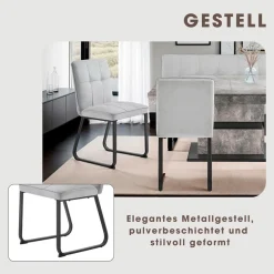 byLIVING Esszimmerstuhl »Talea« (Set) 2 Stk.Nosagfederung im Sitz, Cord Stoff
