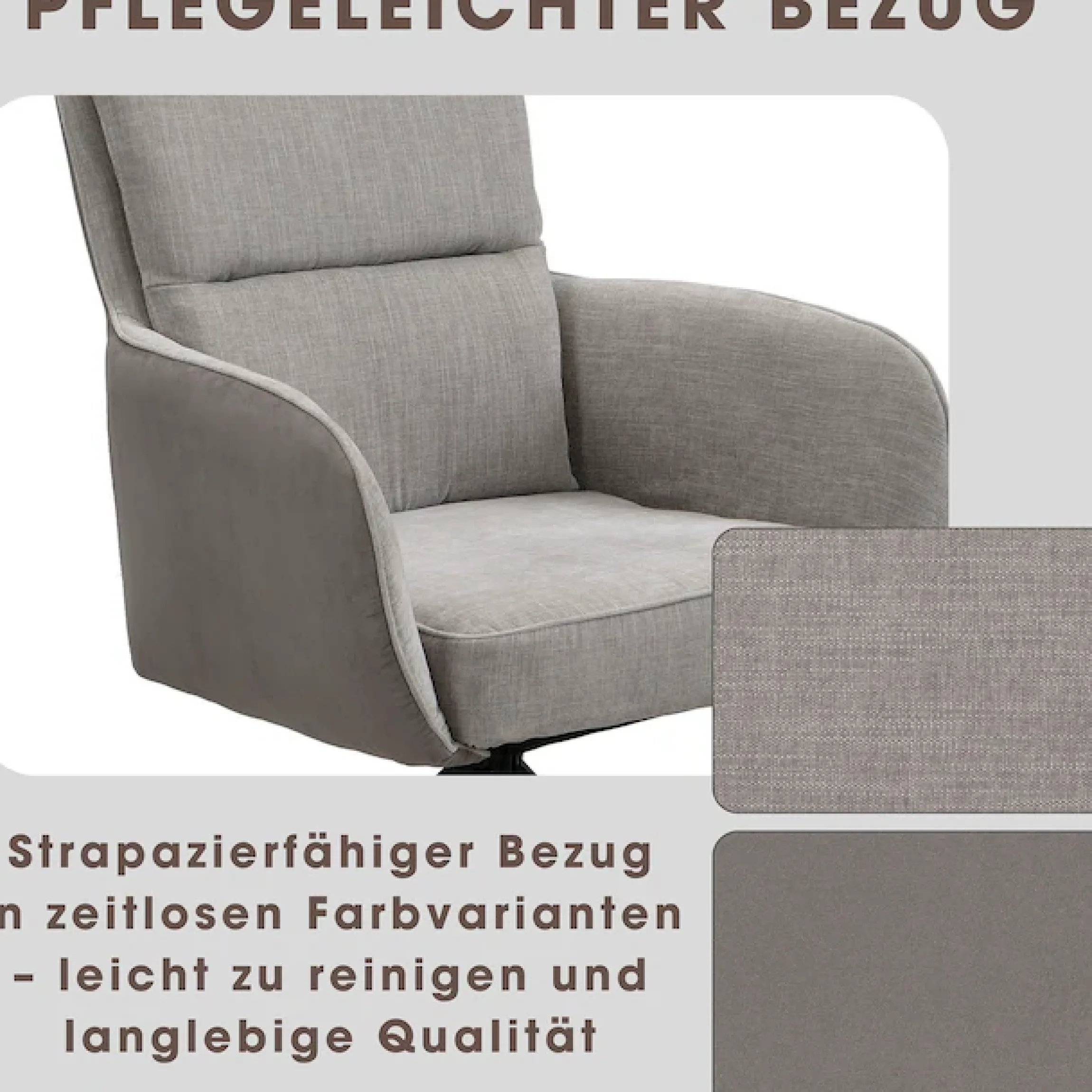 byLIVING Esszimmerstuhl »Tino« (Set) 2 Stk.360 Grad drehbar mit Federkernpolsterung, hochwertige Polsterbezüge