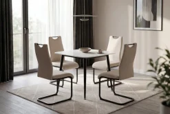byLIVING Freischwinger »CAPRI« (Set) 2 Stk.Webstoff, bis 110 kg, Schaumstoff, Schwingstuhlgestell, mit Griff