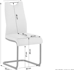 byLIVING Freischwinger »CAPRI« (Set) 2 Stk.Webstoff, bis 110 kg, Schaumstoff, Schwingstuhlgestell, mit Griff