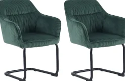 byLIVING Freischwinger »ELBA« (Set) 2 Stk.Grob-Cord, 110 kg, 180° drehbar Rückholfunktion, Schwingstuhlgestell