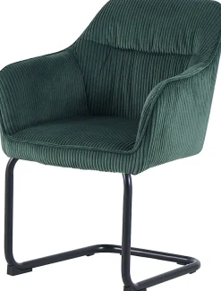 byLIVING Freischwinger »ELBA« (Set) 2 Stk.Grob-Cord, 110 kg, 180° drehbar Rückholfunktion, Schwingstuhlgestell