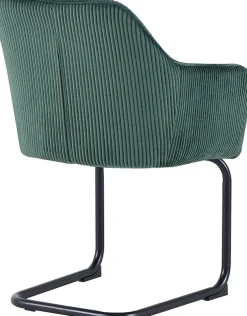 byLIVING Freischwinger »ELBA« (Set) 2 Stk.Grob-Cord, 110 kg, 180° drehbar Rückholfunktion, Schwingstuhlgestell