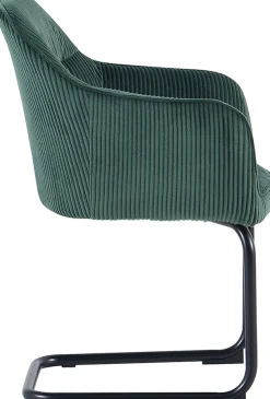 byLIVING Freischwinger »ELBA« (Set) 2 Stk.Grob-Cord, 110 kg, 180° drehbar Rückholfunktion, Schwingstuhlgestell