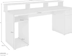 byLIVING Gamingtisch »Fantastic« mit Aufsatz, Breite 180 cm