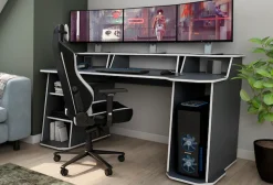 byLIVING Gamingtisch »MATRIX« 180 cm mit Platz für 3 Bildschirme, gratis Aufkleberset