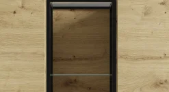 byLIVING Highboard »FRAME« Artisan Eiche, 9 Fächer, offene Fächer mit Glasböden im Metallrahmen