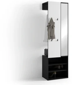 byLIVING Kompaktgarderobe »Dielen - Set Andorra« 1 Stk. tlg. maximale Ordnung auf wenig Fläche mit Spiegel, Kleiderstange und Haken