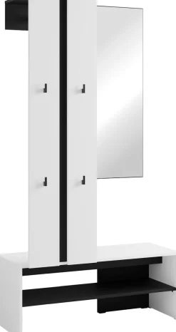 byLIVING Kompaktgarderobe »Dielen - Set Nante« 2 Stk. tlg. maximale Ordnung auf wenig Fläche mit Spiegel, Kleiderstange und Haken