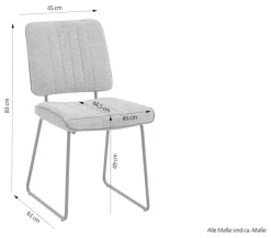 byLIVING Kufenstuhl »Liam 4er-Set« (Set) 4 Stk.moderner Stuhl im praktischen 4er-Set mit Metallgestell