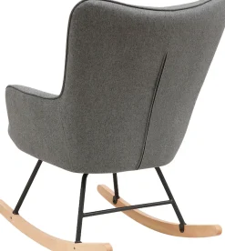 byLIVING Schaukelstuhl »Richie« () 1 Stk.moderne Metallbeine mit Holzkufe, in Webstoff oder Cord erhältlich