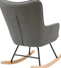 byLIVING Schaukelstuhl »Richie« () 1 Stk.moderne Metallbeine mit Holzkufe, in Webstoff oder Cord erhältlich
