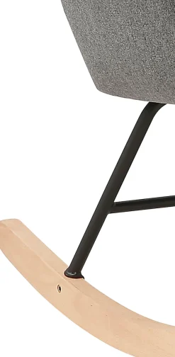byLIVING Schaukelstuhl »Richie« () 1 Stk.moderne Metallbeine mit Holzkufe, in Webstoff oder Cord erhältlich