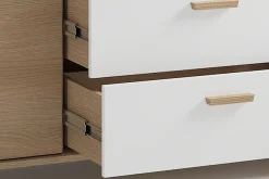 byLIVING Sideboard »Bastian« 1 Stk. tlg. mit massiven Holzfüßen und Griffen, natürlicher Eichenlook, 180cm