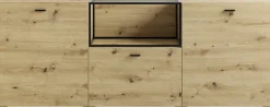 byLIVING Sideboard »Frame« 1 Stk. tlg. moderne Kommode mit Metalleinsatz und Glasplatte, 200cm breit.