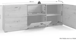 byLIVING Sideboard »Frame« 1 Stk. tlg. moderne Kommode mit Metalleinsatz und Glasplatte, 200cm breit.