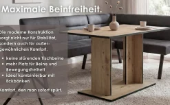 byLIVING Säulen-Esstisch »TOM« Artisan Eiche (Eiche-Optik), 100 kg, 4 Sitzplätze, Säule: 25 x 56,6 cm
